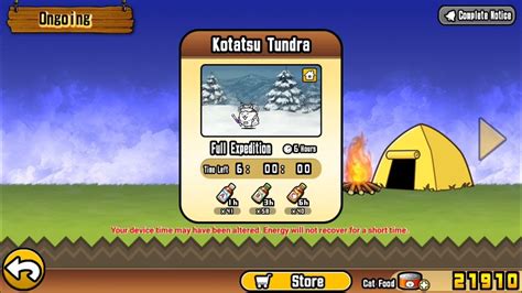 battle cats device time altered.